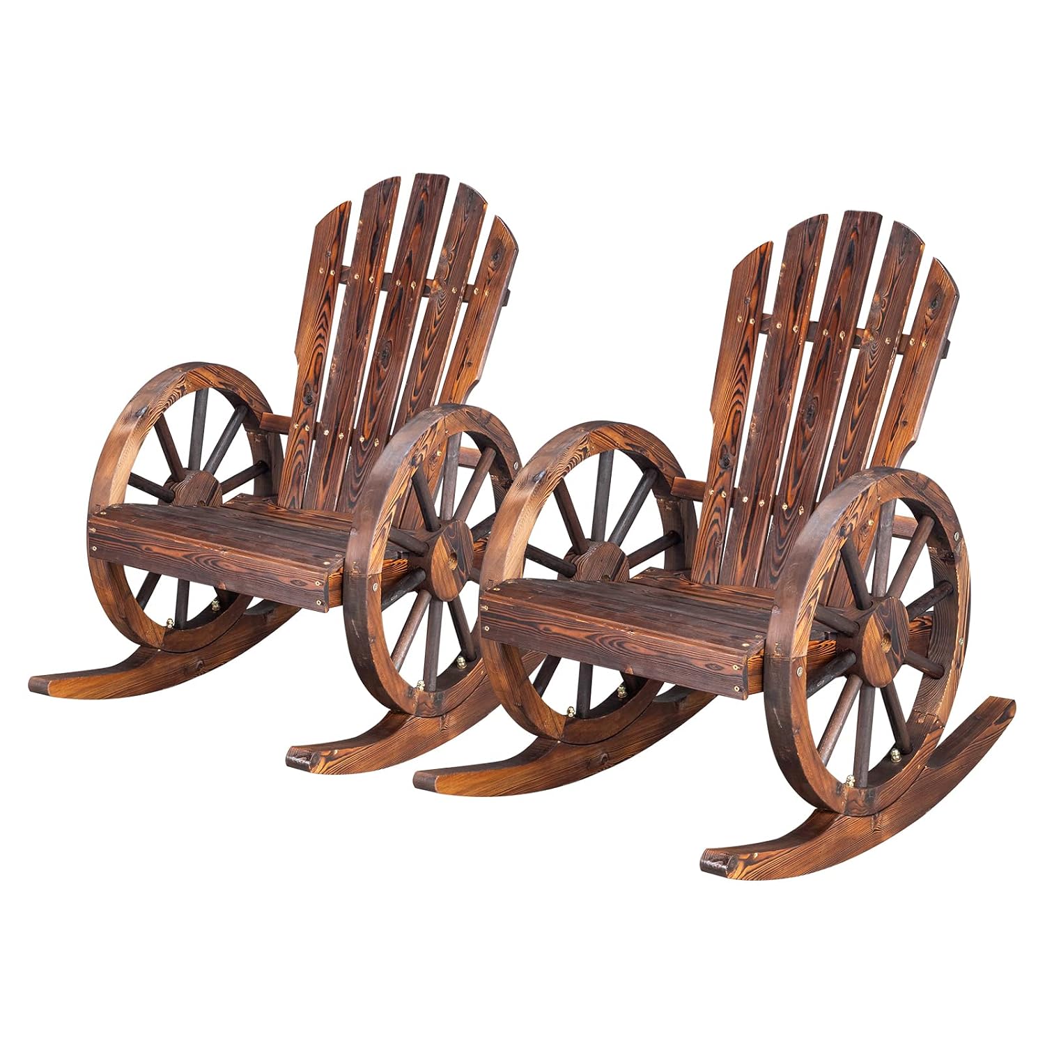 Adirondack Chair Wood - Juego de 2 Sillas Mecedoras Adirondack,