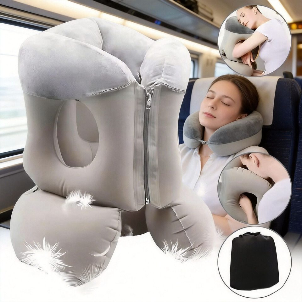 Outdoor Furniture Pillows - Almohada de Viaje Inflable Mejorada con