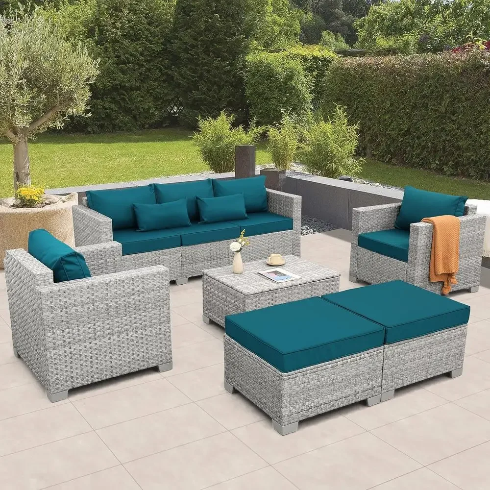 Outdoor Furniture With Storage For Cushions - Juego de Muebles de Jardín de