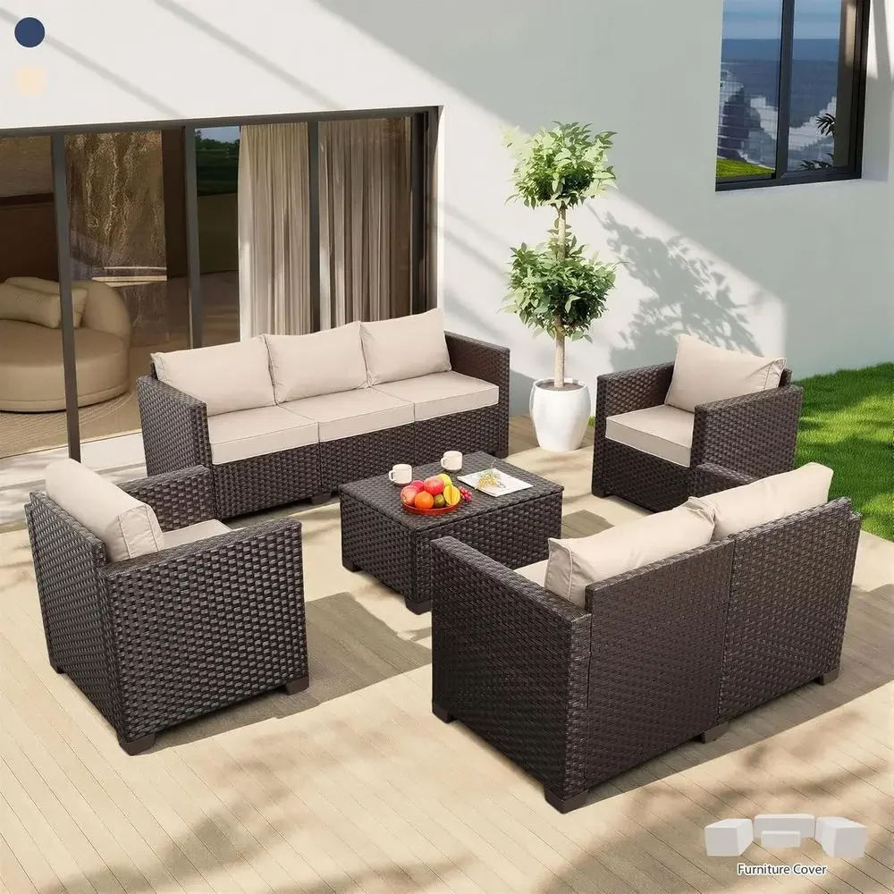Outdoor Furniture With Storage For Cushions - Juego de muebles de patio de