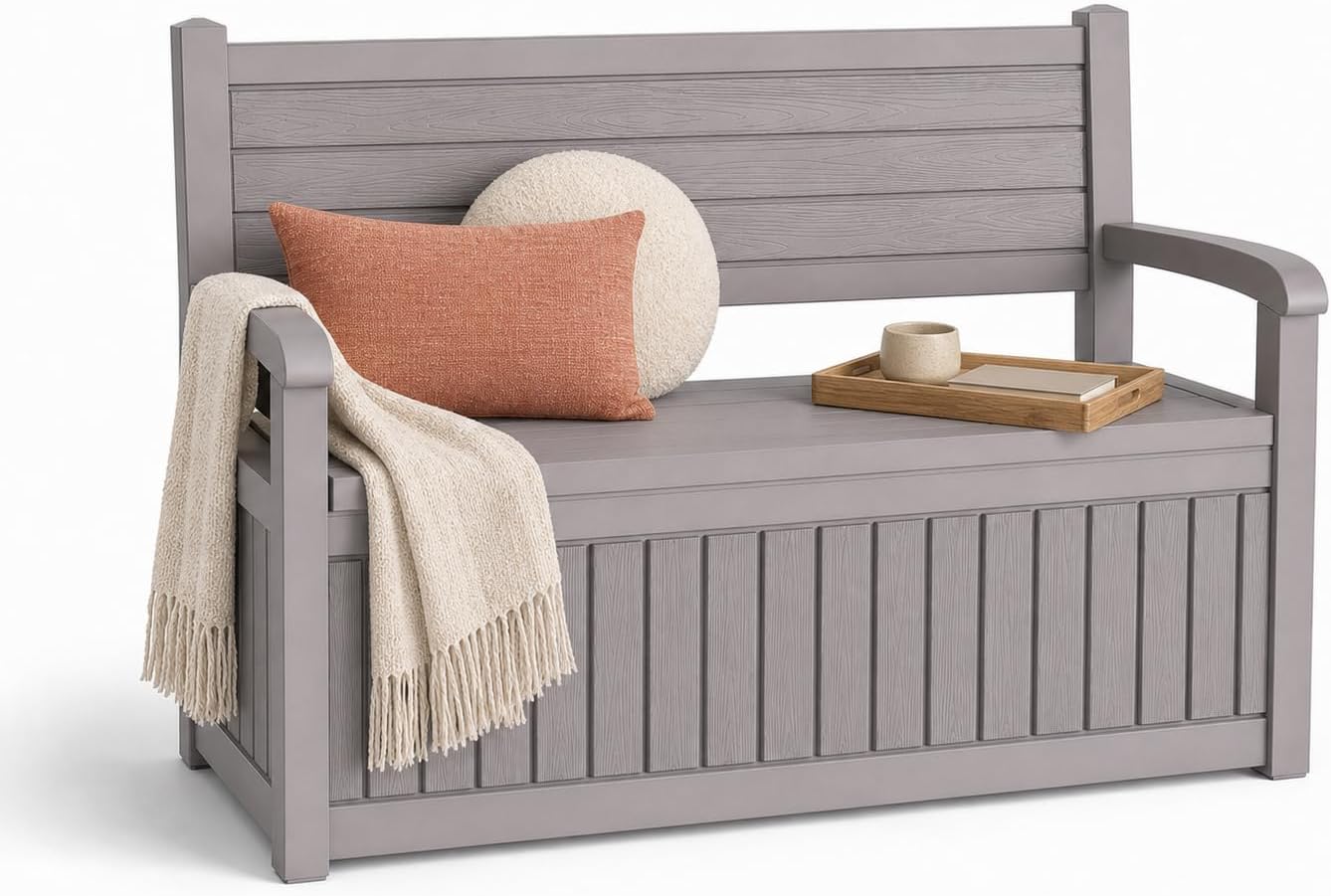 Outdoor Furniture With Storage For Cushions - Banco de Almacenamiento Exterior de 100