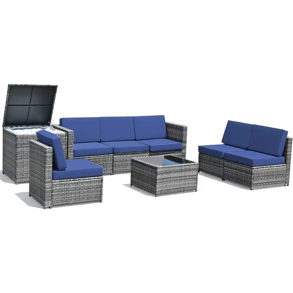 Outdoor Furniture With Storage For Cushions - Juego de Muebles de Patio de