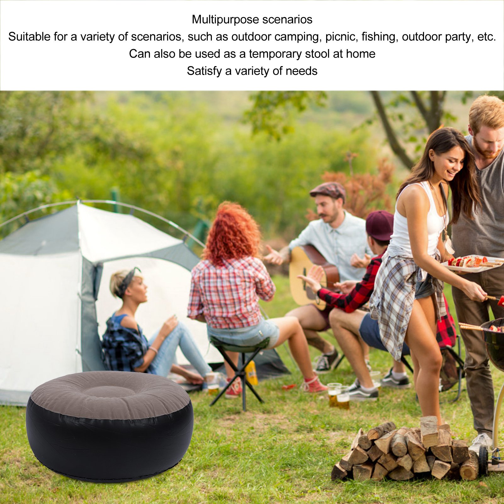 Taburete Inflable Aterciopelad - Outdoor Furniture Designer reseña y precio