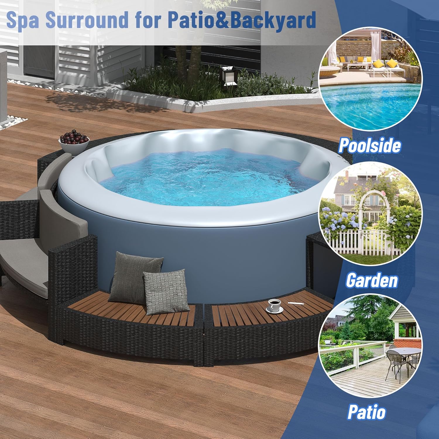 Conjunto de Sofás de Ratán par - Outdoor Furniture With Storage For Cushions reseña y precio