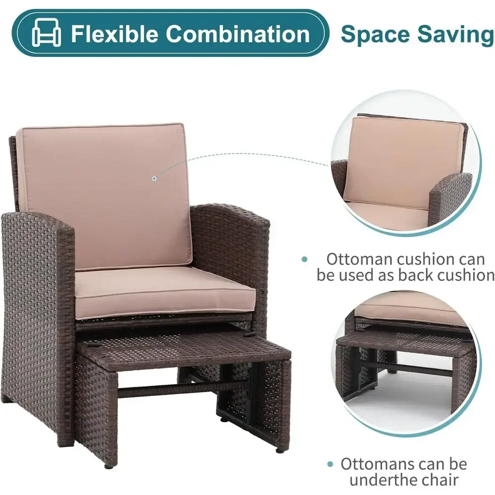 Juego de muebles de patio de 5 - Outdoor Furniture With Storage For Cushions reseña y precio