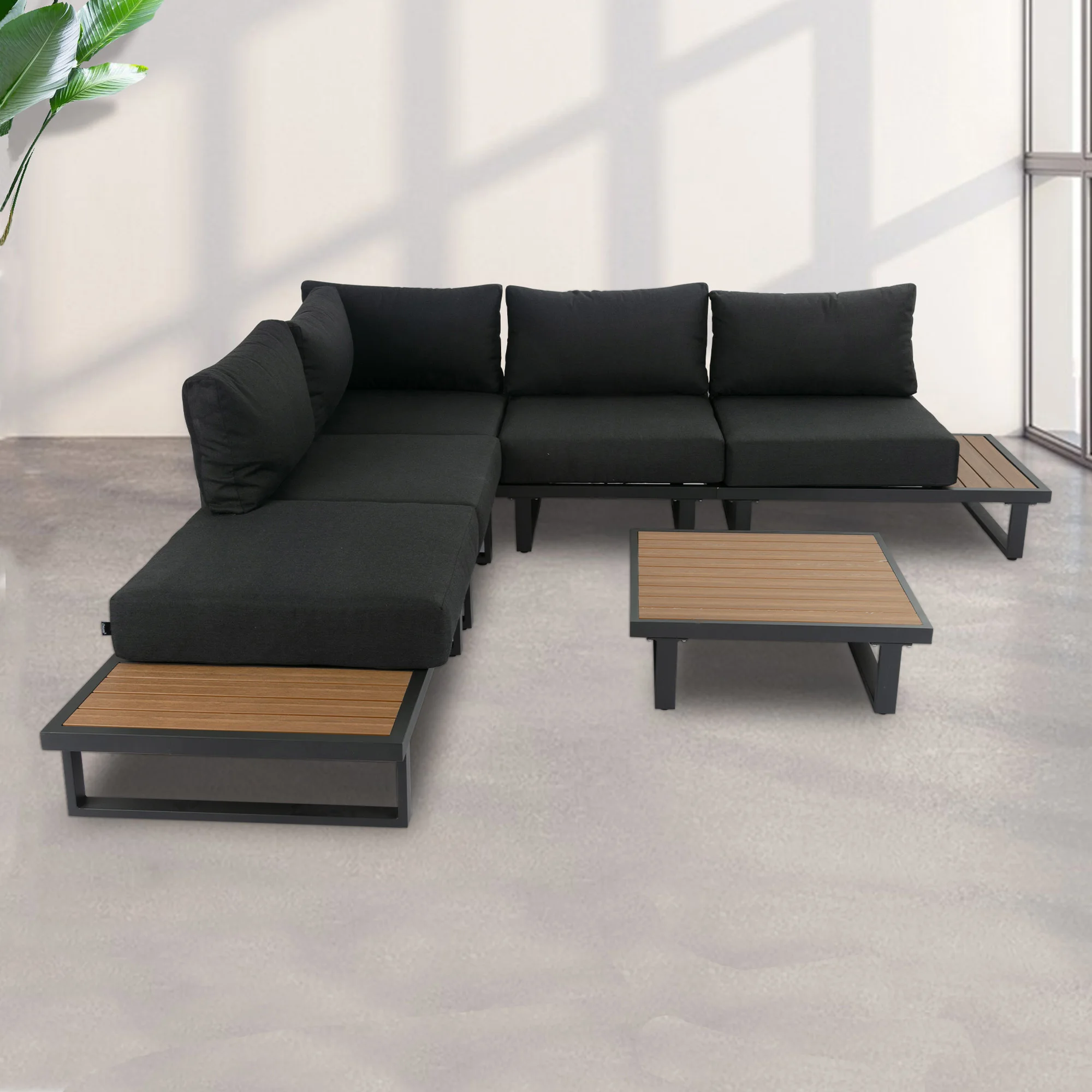 -Muebles de Patio Papasan de e - Outdoor Furniture L Shape reseña y precio