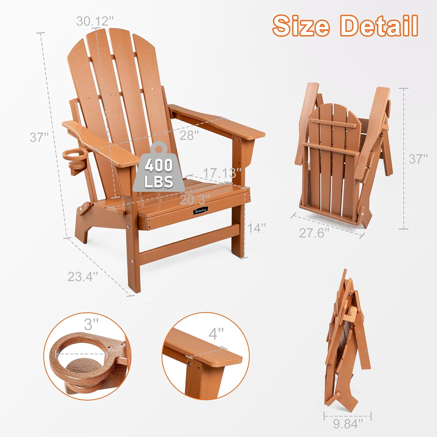 Silla Adirondack Plegable de G - Adirondack Chair Wood reseña y precio
