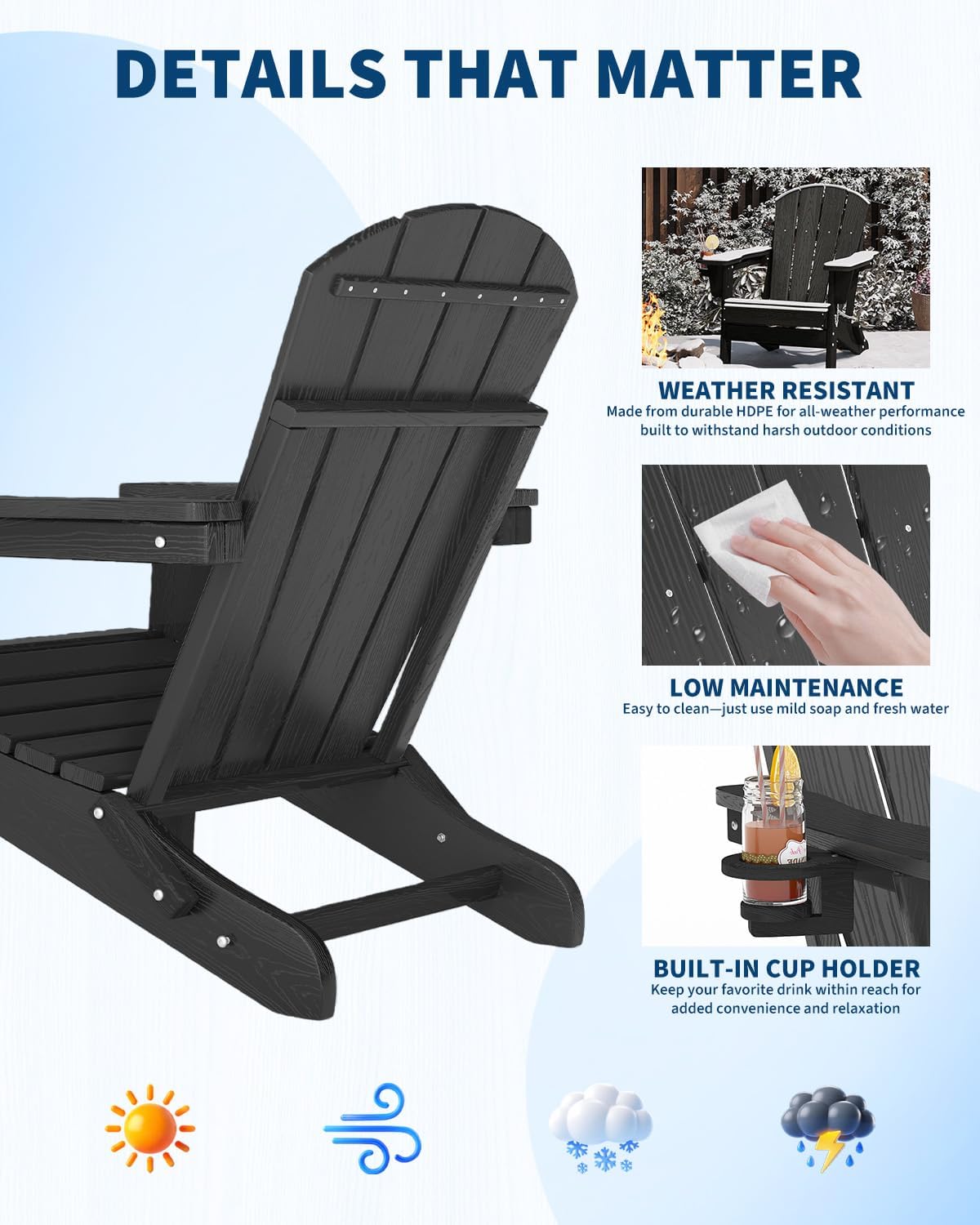 Silla Adirondack Plegable de P - Adirondack Chair Wood reseña y precio
