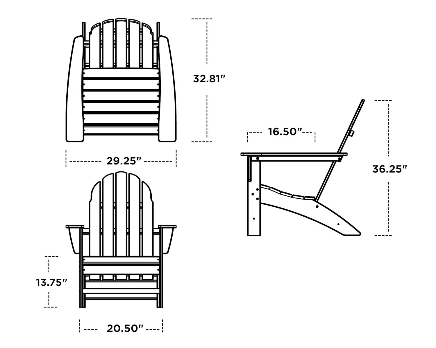 Silla Adirondack de Material C - Adirondack Chair Wood reseña y precio