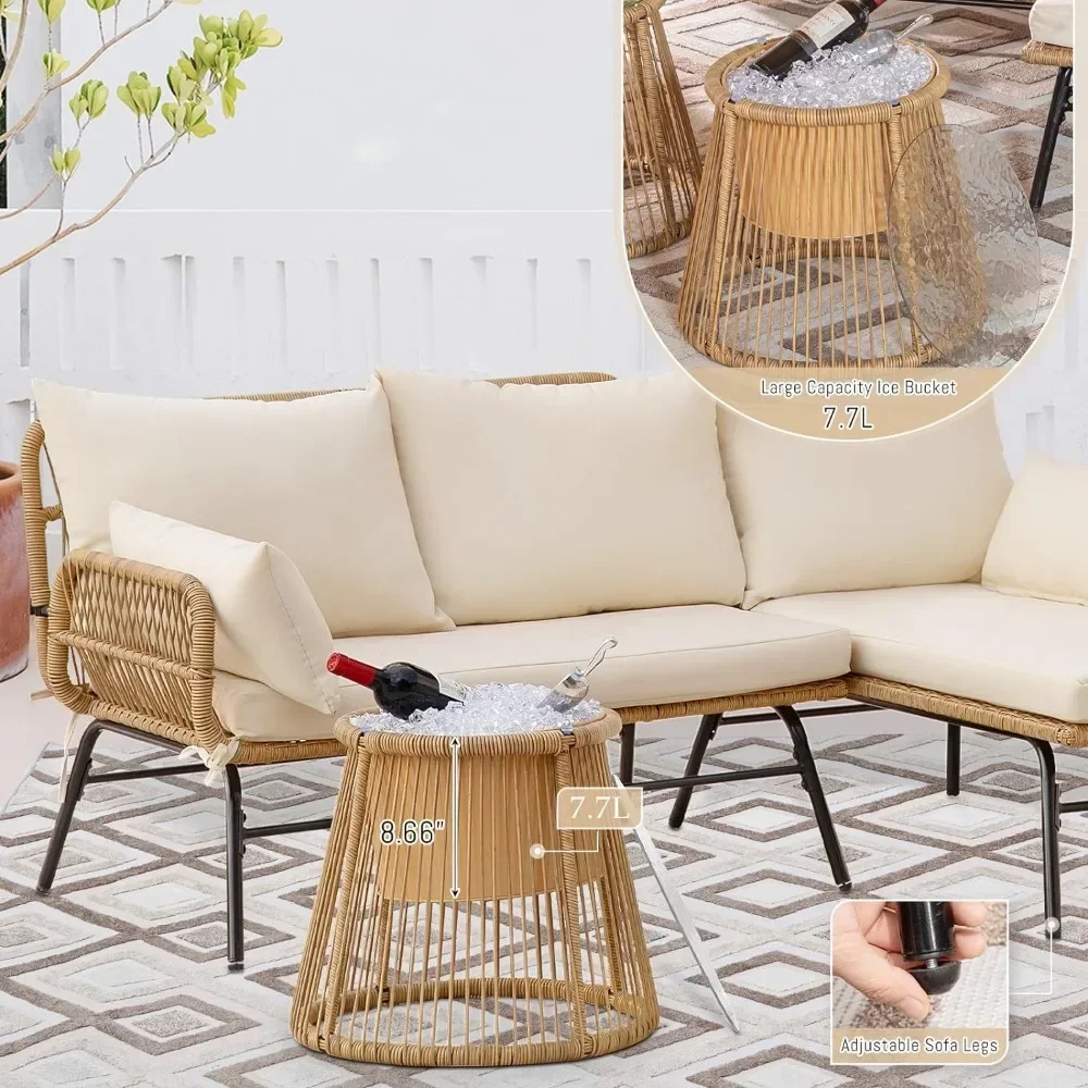 Un juego de muebles bohemios p - Outdoor Furniture L Shape reseña y precio