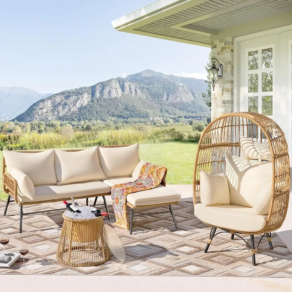 Un juego de muebles bohemios p - Outdoor Furniture L Shape reseña y precio