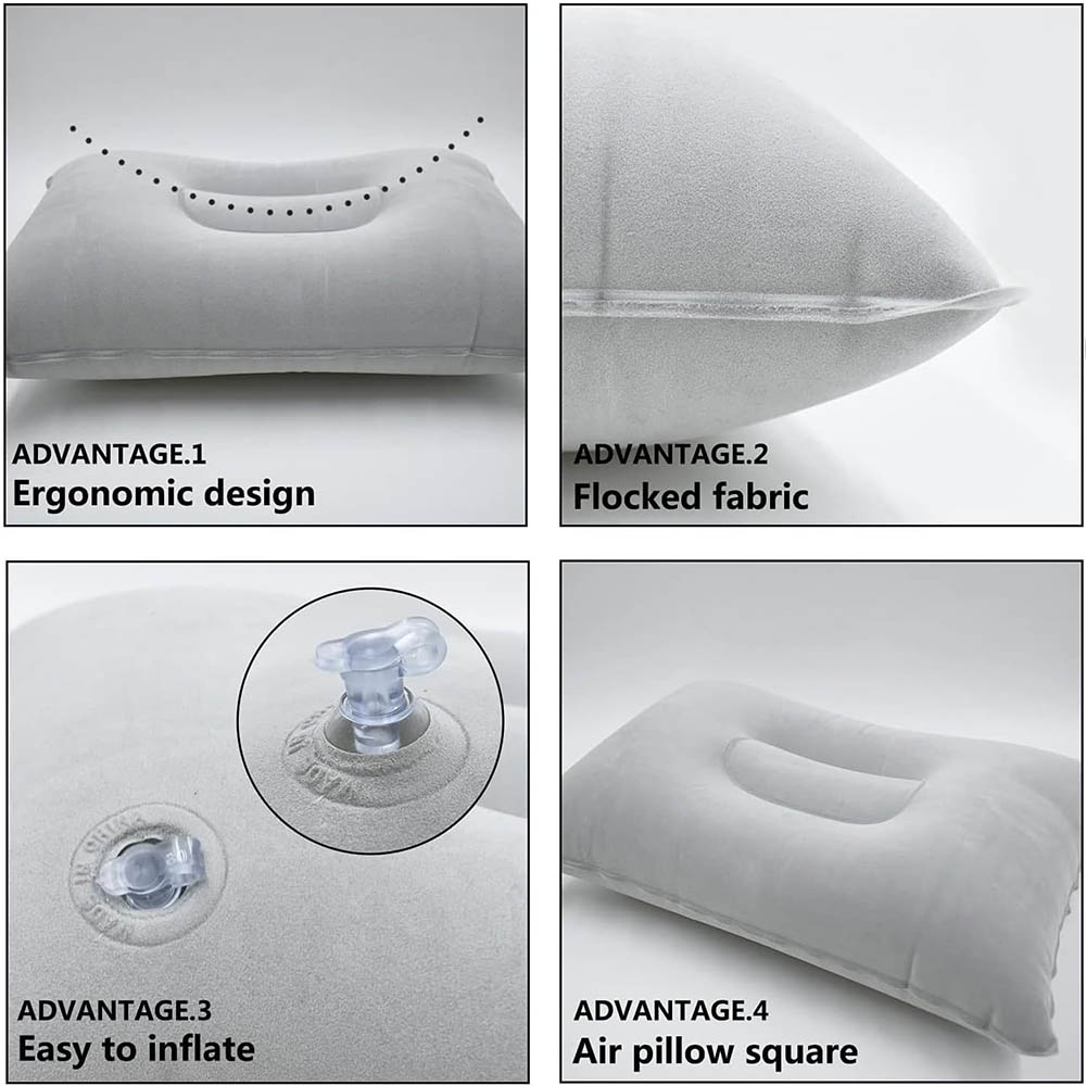Almohada de viaje inflable, al - Outdoor Furniture Pillows reseña y precio