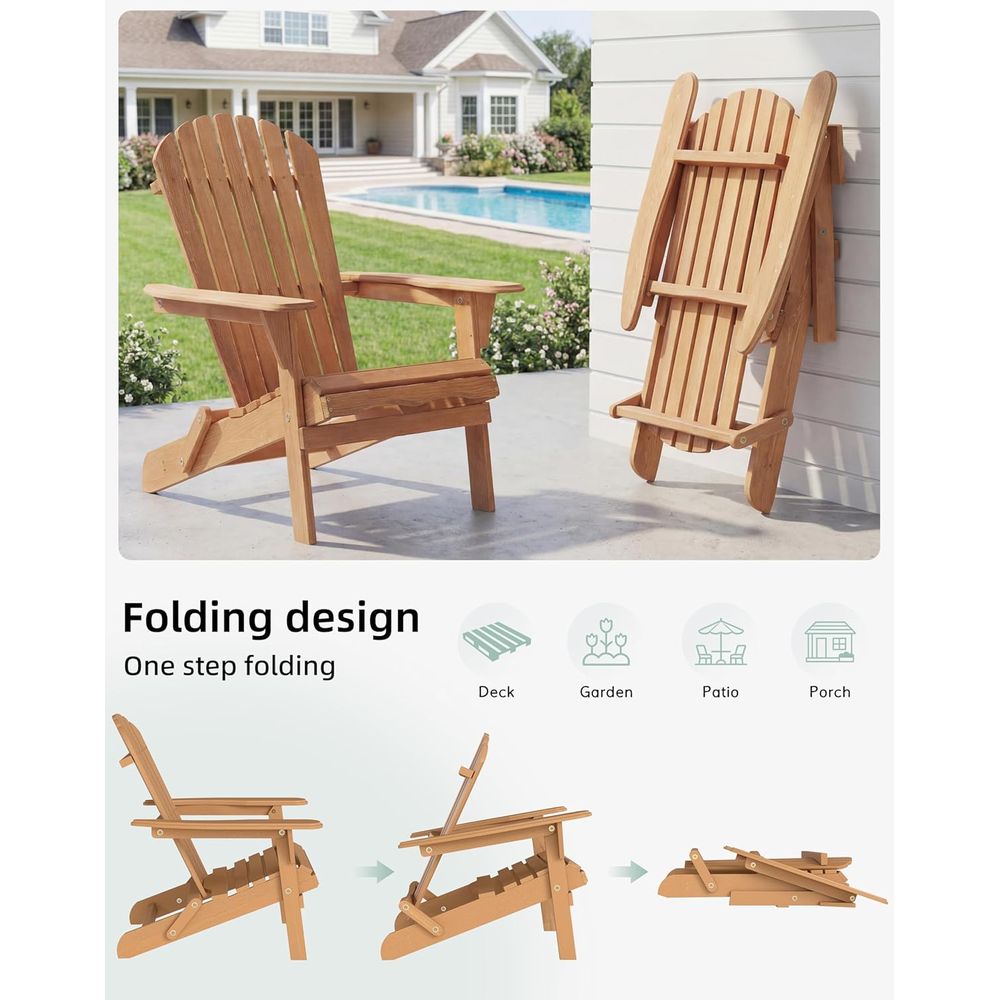 Juego de 4 Sillas Adirondack C - Adirondack Chair Wood reseña y precio