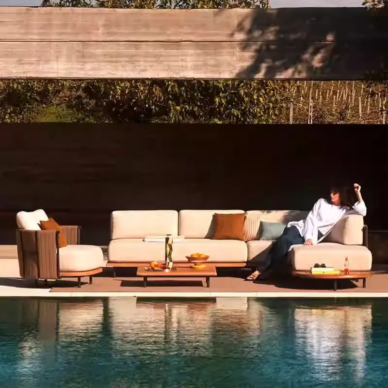 Sofá nórdico de ratán para ext - Outdoor Furniture Designer reseña y precio