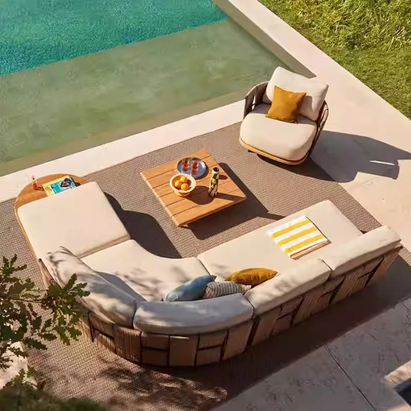 Sofá nórdico de ratán para ext - Outdoor Furniture Designer reseña y precio