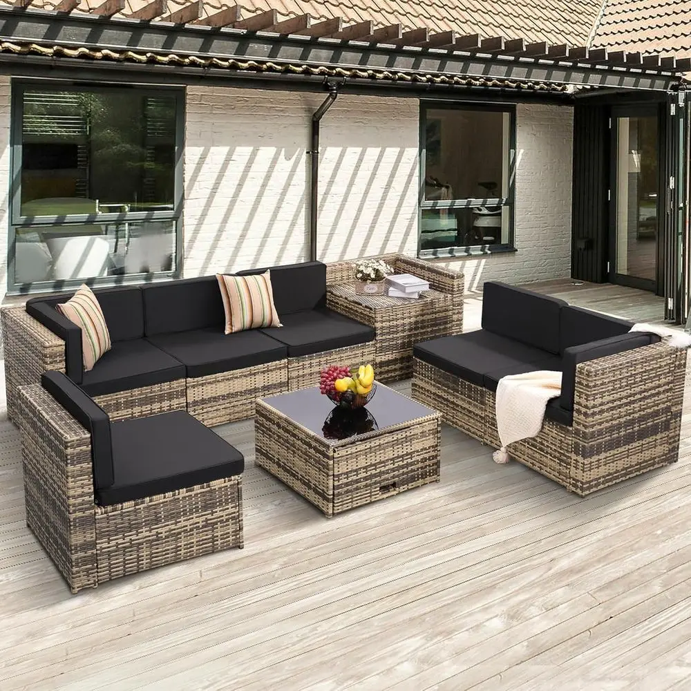 Juego de Muebles de Patio de M - Outdoor Furniture With Storage For Cushions reseña y precio