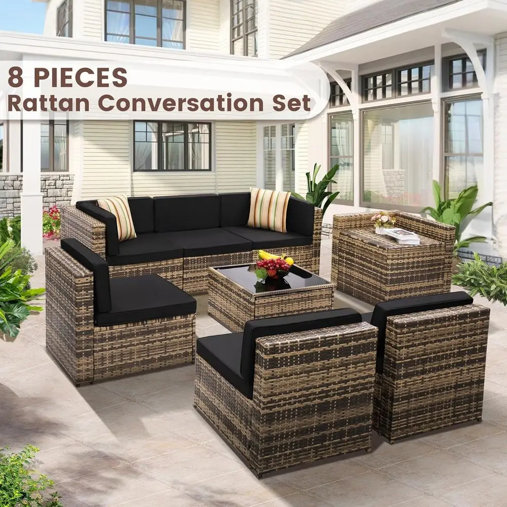 Juego de Muebles de Patio de M - Outdoor Furniture With Storage For Cushions reseña y precio