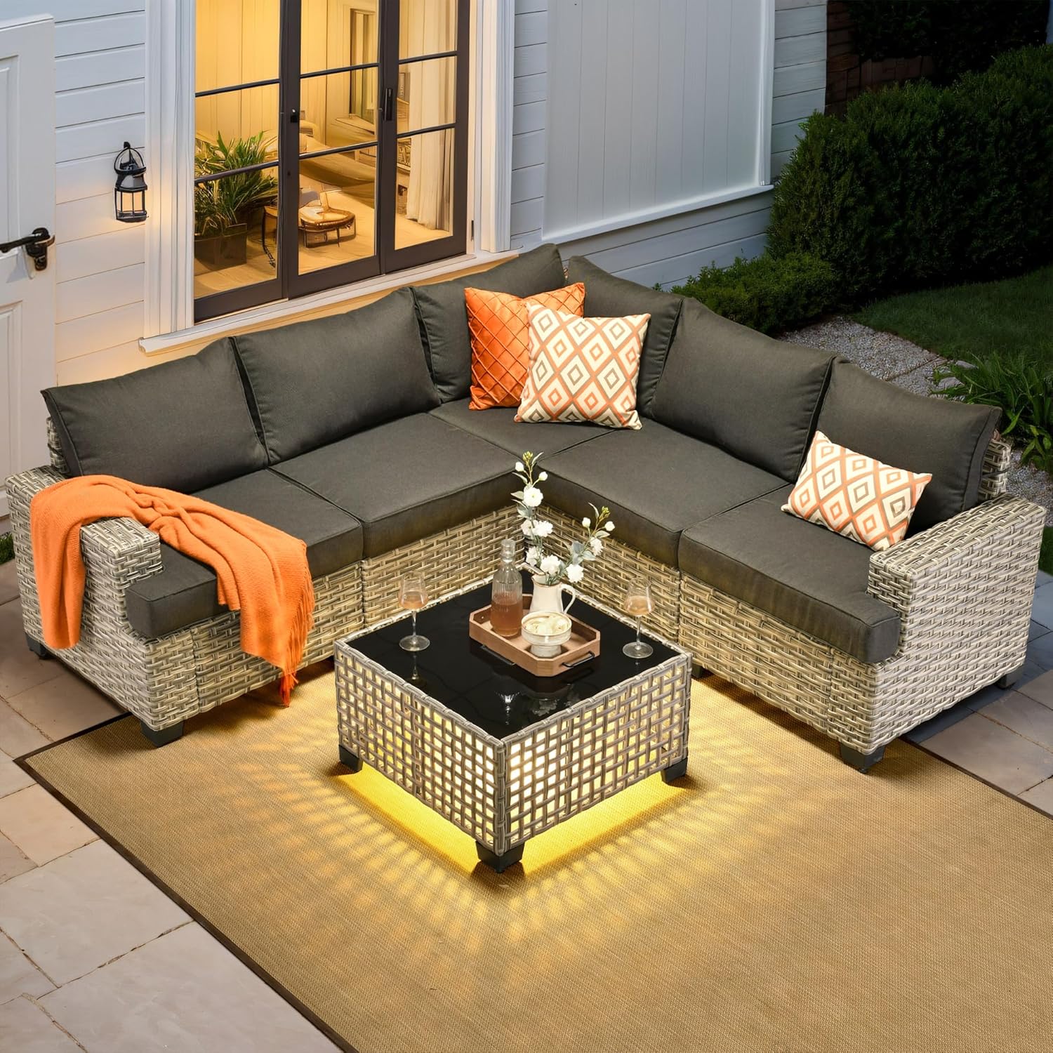 Juego de Muebles de Patio Secc - Outdoor Furniture L Shape reseña y precio