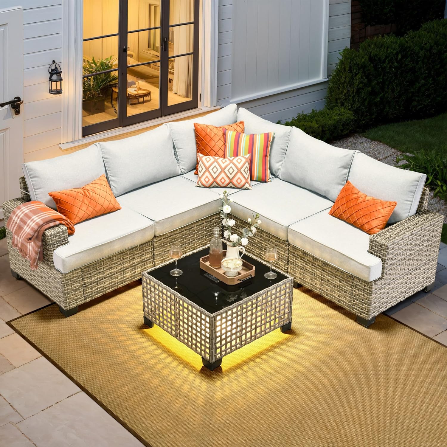 Juego de Muebles de Patio Secc - Outdoor Furniture L Shape reseña y precio