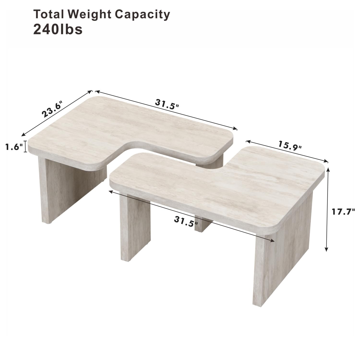 Mesa de Centro Rectangular Des - Outdoor Furniture L Shape reseña y precio