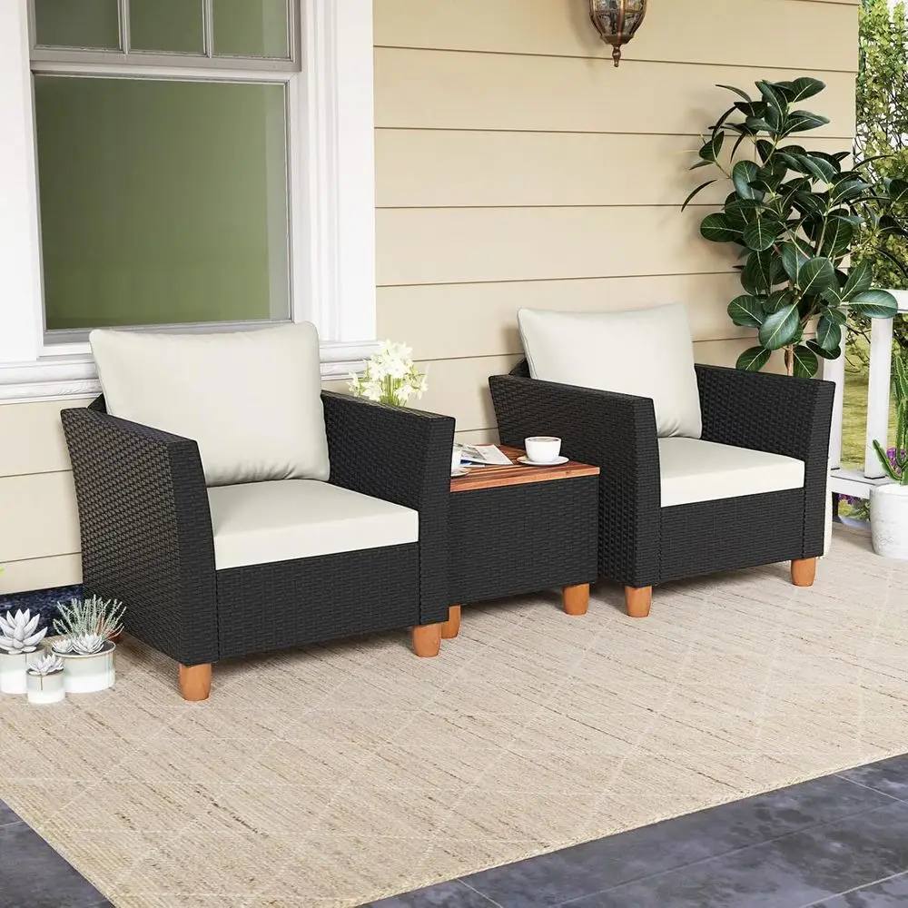 Juego de muebles de patio de 3 - Outdoor Furniture With Storage For Cushions reseña y precio