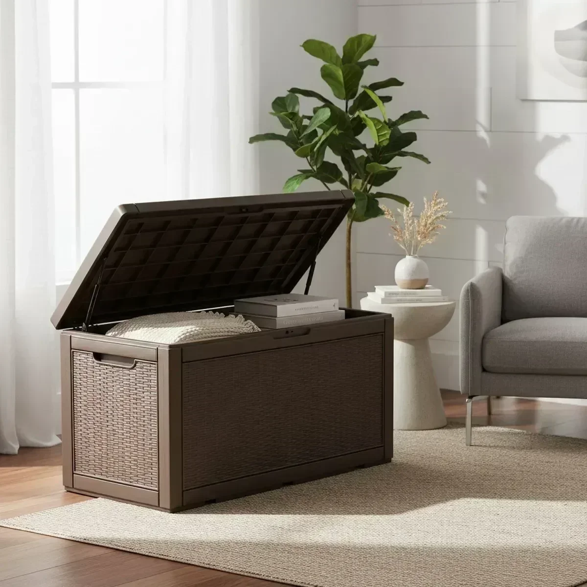Banco de Almacenamiento Exteri - Outdoor Furniture With Storage For Cushions reseña y precio