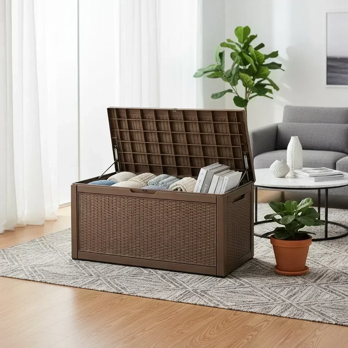 Banco de Almacenamiento Exteri - Outdoor Furniture With Storage For Cushions reseña y precio