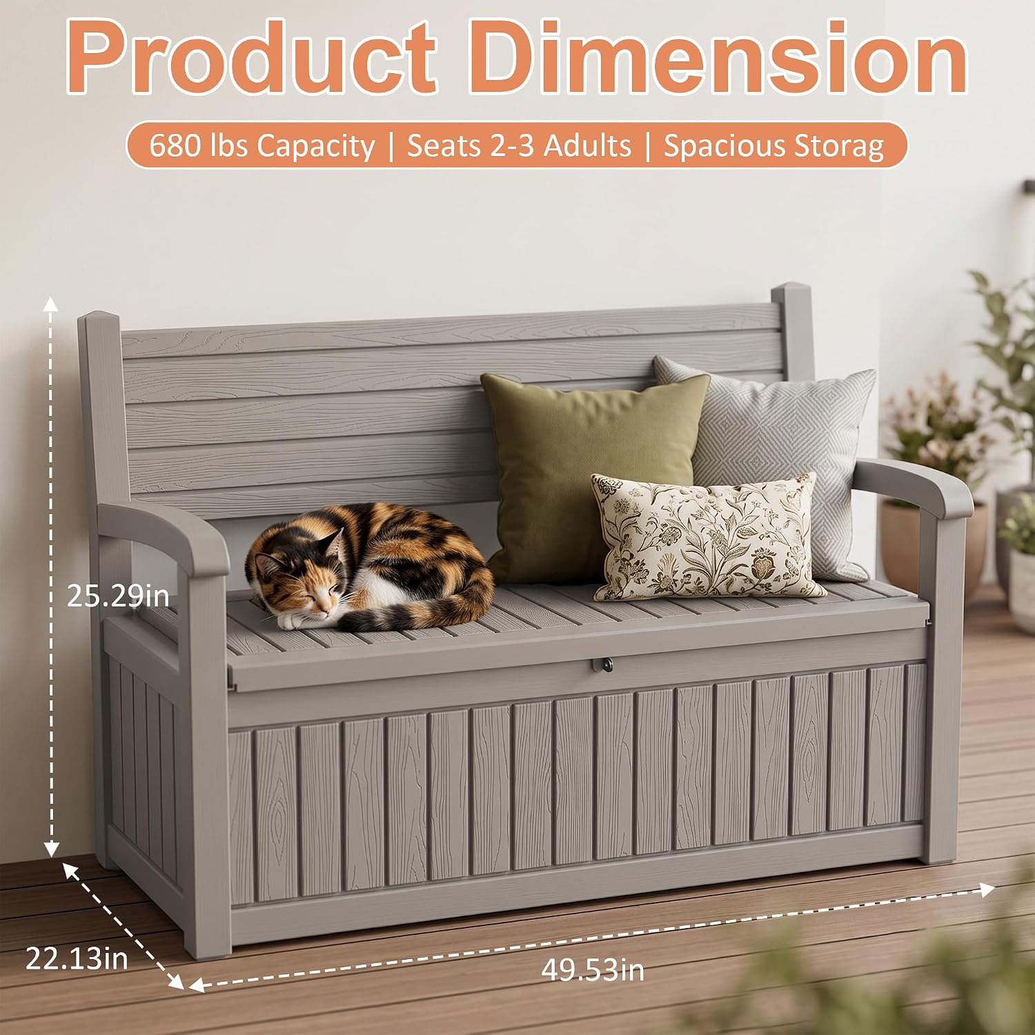 Banco de Almacenamiento Exteri - Outdoor Furniture With Storage For Cushions reseña y precio