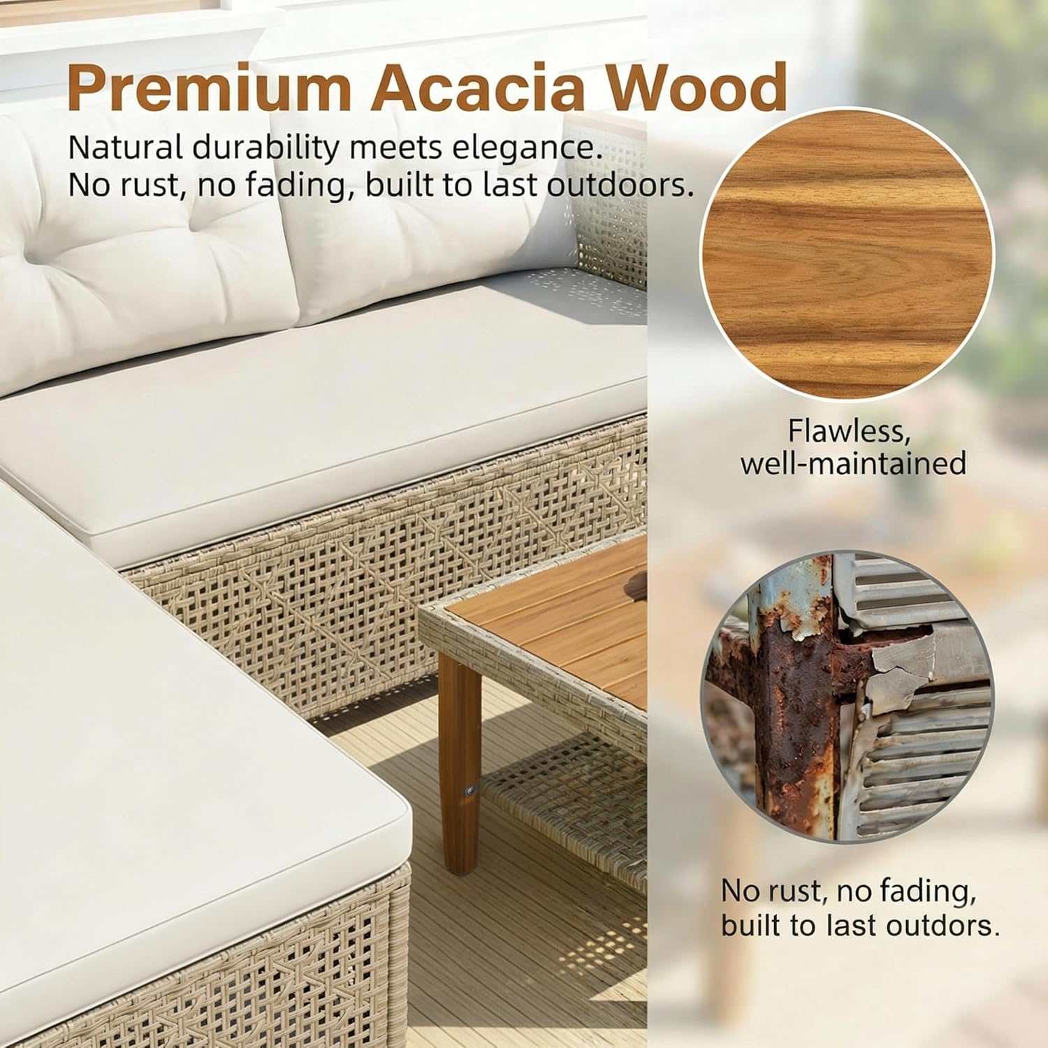 Conjunto de Sofá Modular en Fo - Outdoor Furniture L Shape reseña y precio