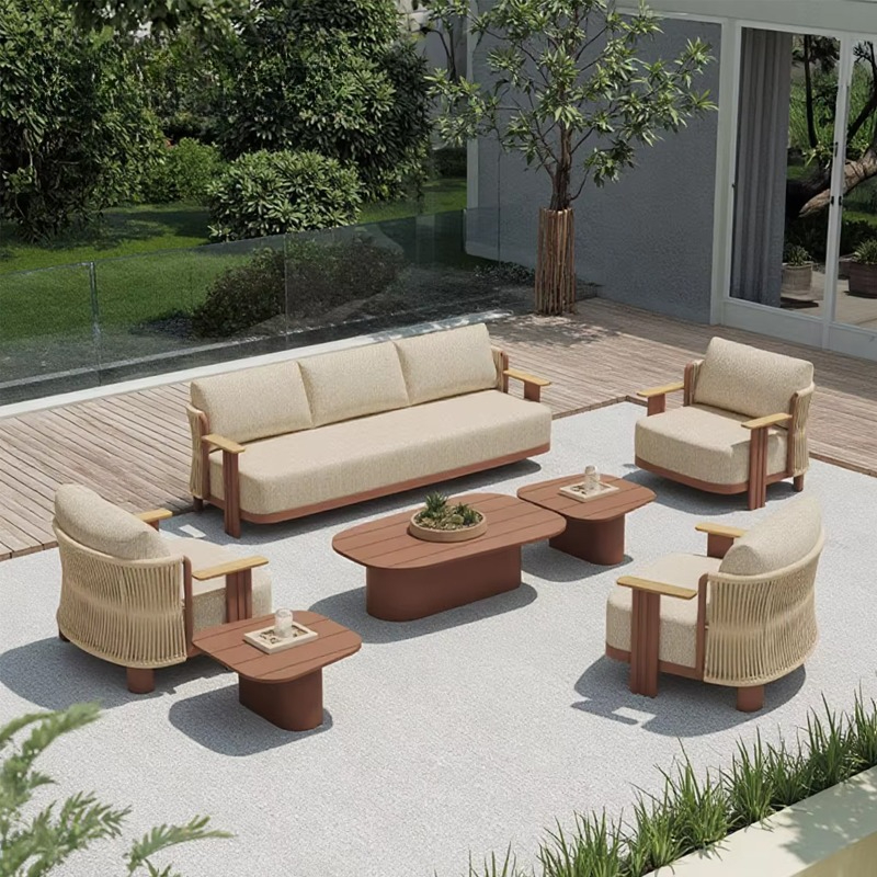 Conjunto de Sofás para Exterio - Outdoor Furniture L Shape reseña y precio