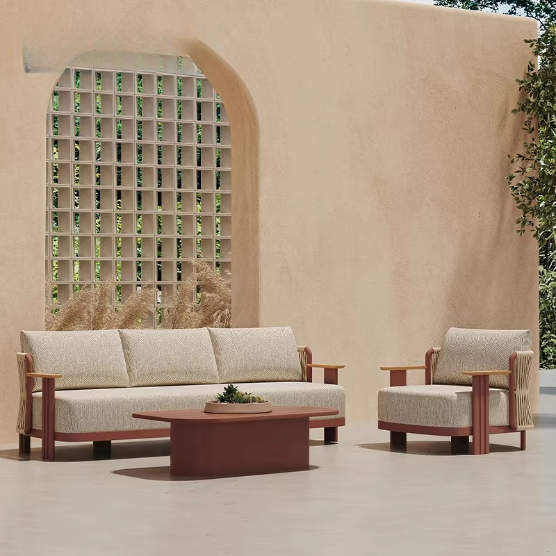 Conjunto de Sofás para Exterio - Outdoor Furniture L Shape reseña y precio